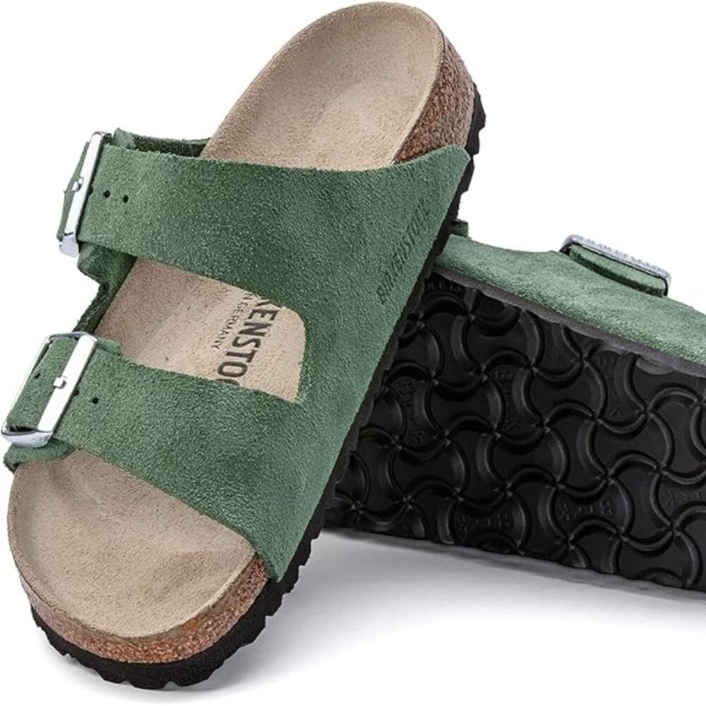 Birkenstock Arizona Suede Leather in Thyme